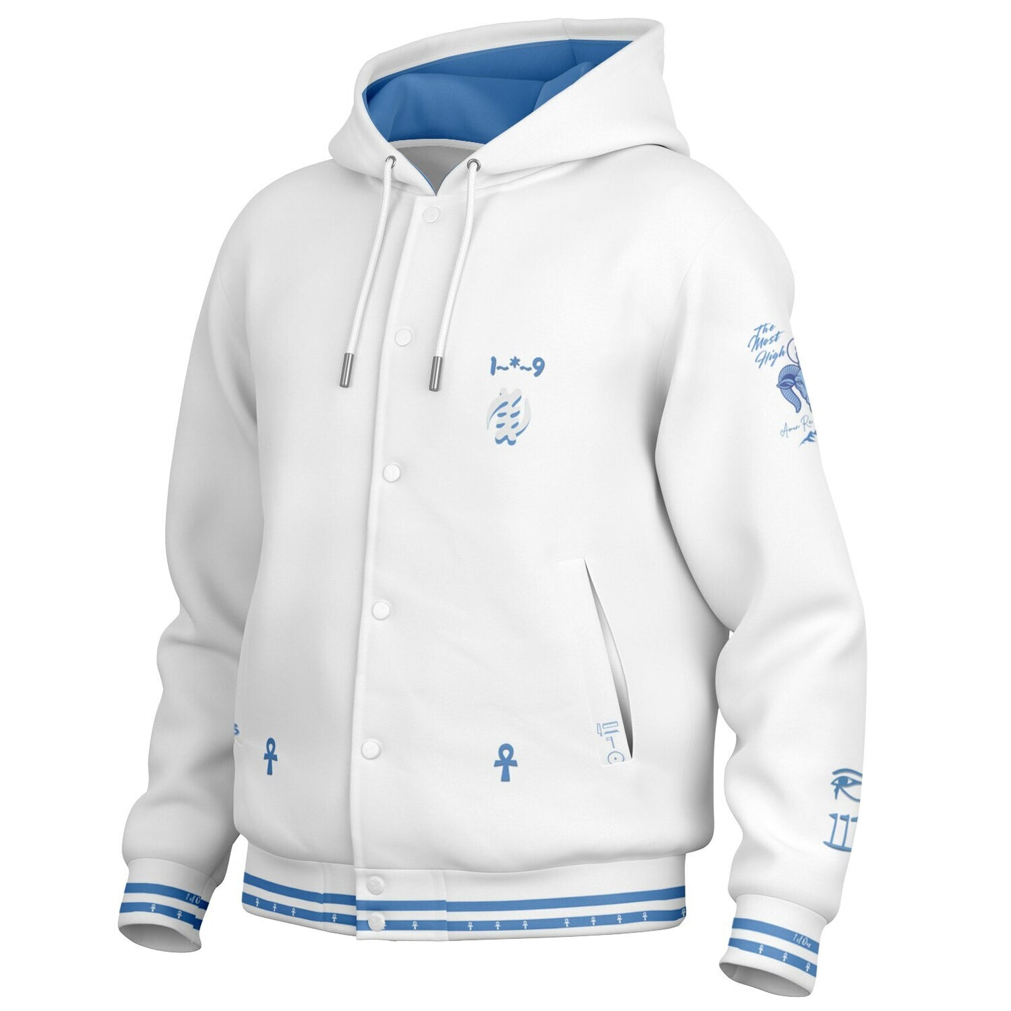 Fly Neters Hooded Baseball Jacket — Ancient Future Edition