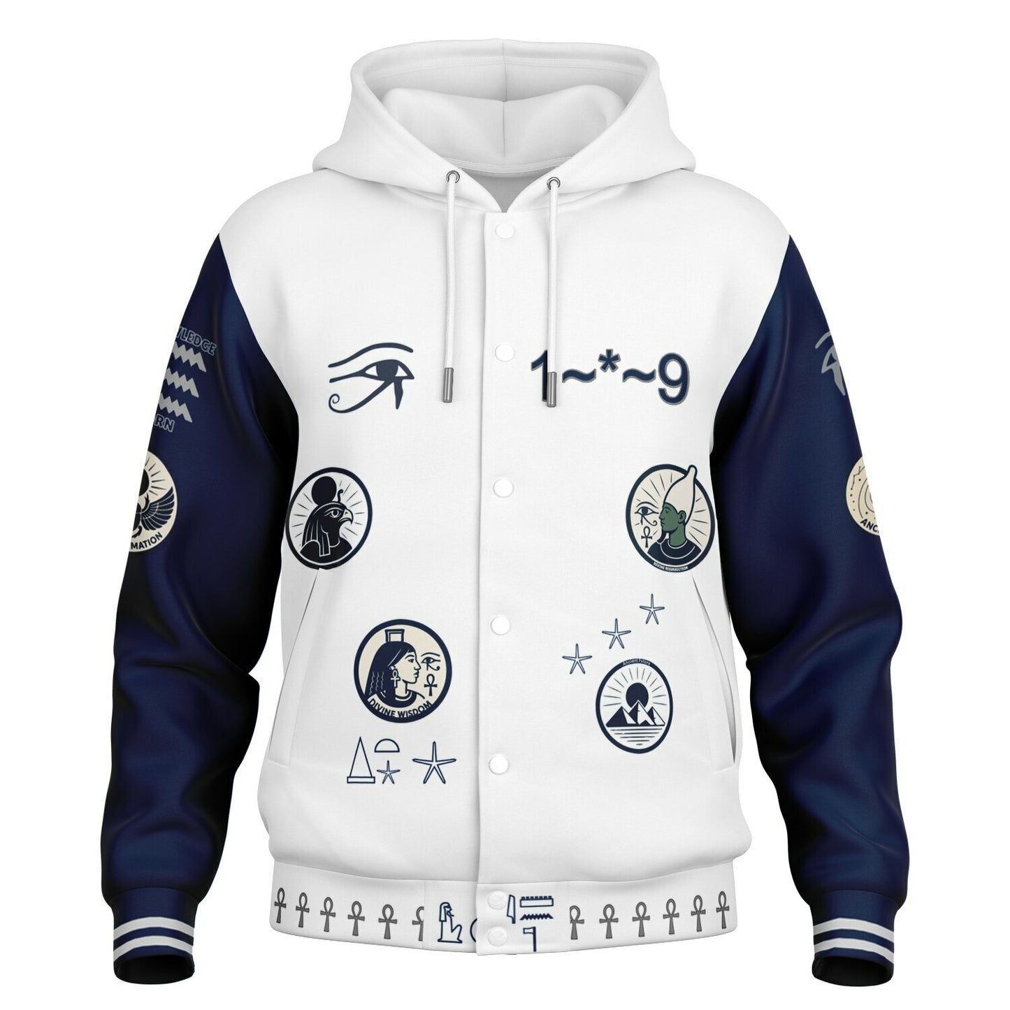 HRU ELEVATION Hooded Varsity Jacket 𓅆