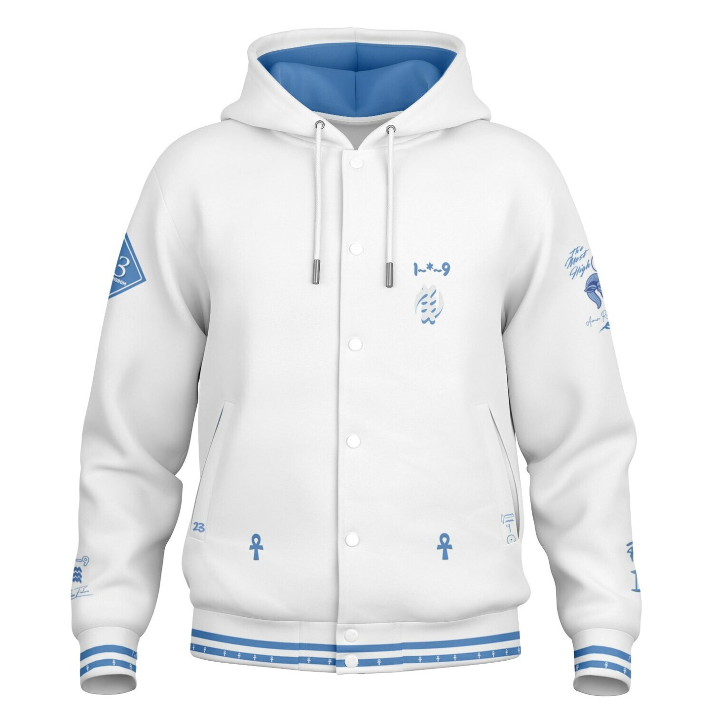 Fly Neters Hooded Baseball Jacket — Ancient Future Edition