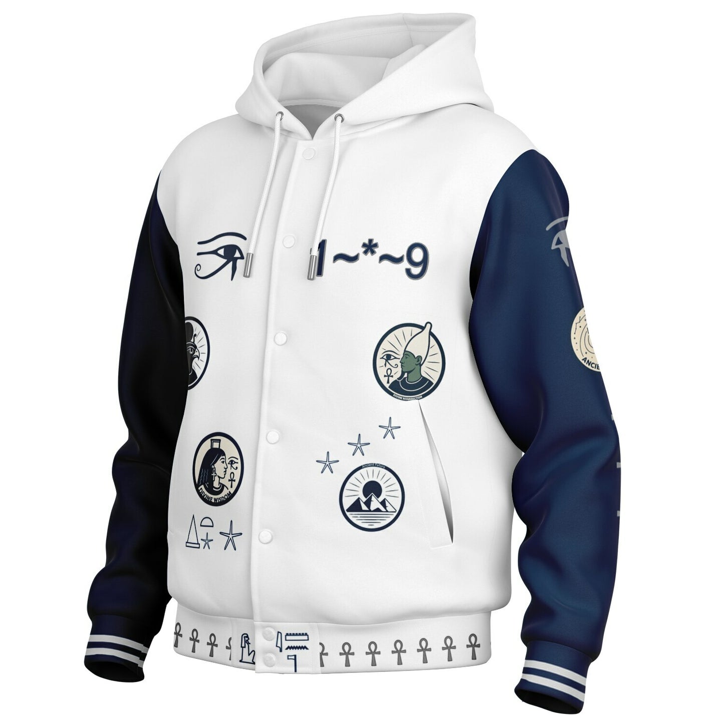 HRU ELEVATION Hooded Varsity Jacket 𓅆