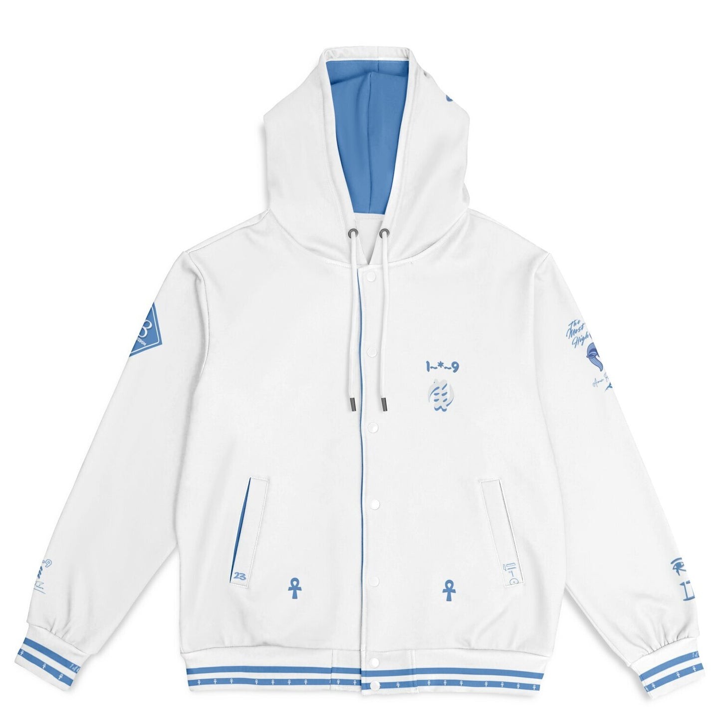 Fly Neters Hooded Baseball Jacket — Ancient Future Edition