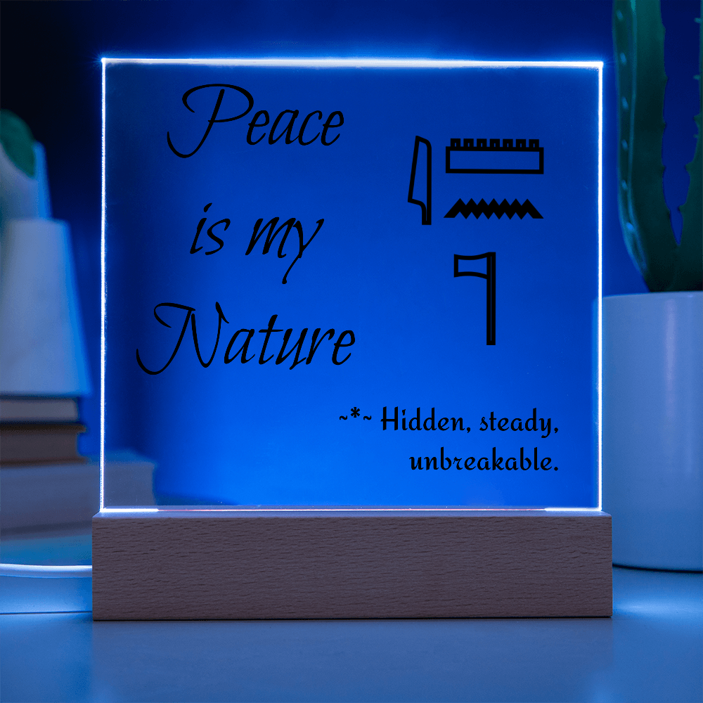 "Peace is My Nature" Acrylic Plaque – A Divine Reminder