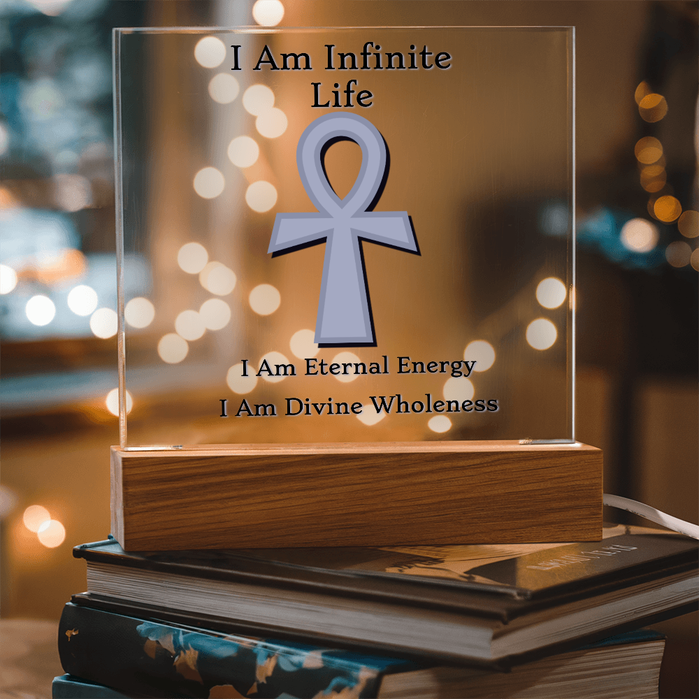 "I Am Infinite Life" – Ankh Acrylic Plaque ✨𓋹✨