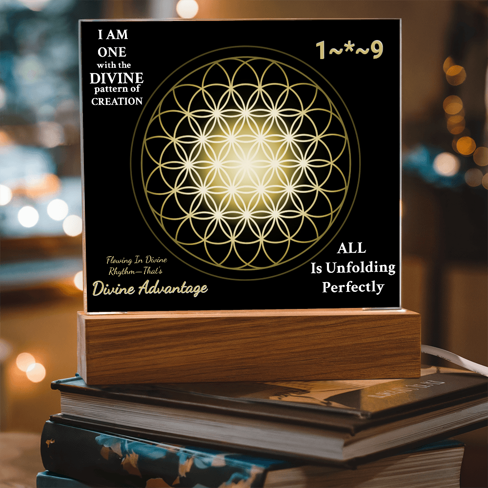 Flowing in Divine Rhythm – Sacred Flower of Life Acrylic Plaque