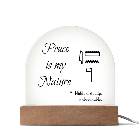 "Peace is My Nature" Acrylic Plaque – A Divine Reminder