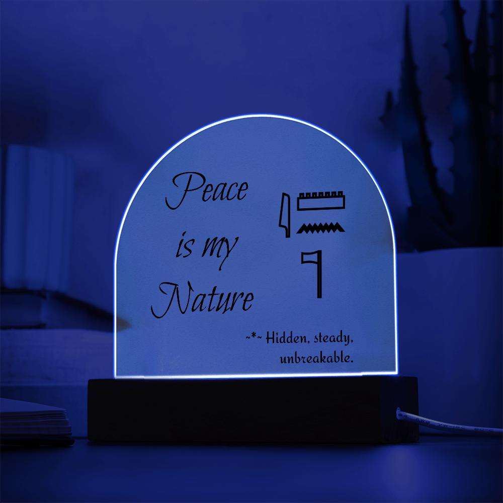"Peace is My Nature" Acrylic Plaque – A Divine Reminder