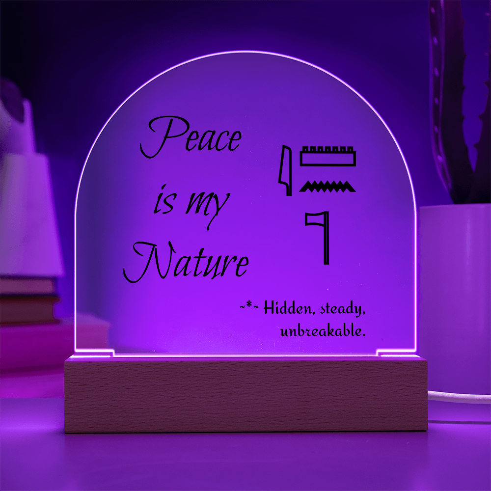 "Peace is My Nature" Acrylic Plaque – A Divine Reminder