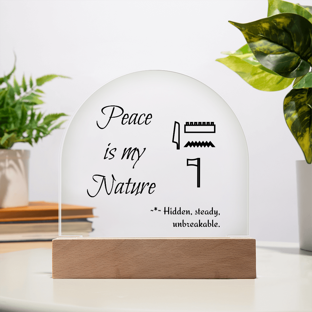 "Peace is My Nature" Acrylic Plaque – A Divine Reminder