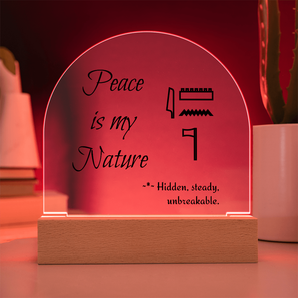 "Peace is My Nature" Acrylic Plaque – A Divine Reminder