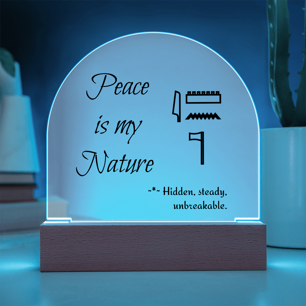 "Peace is My Nature" Acrylic Plaque – A Divine Reminder