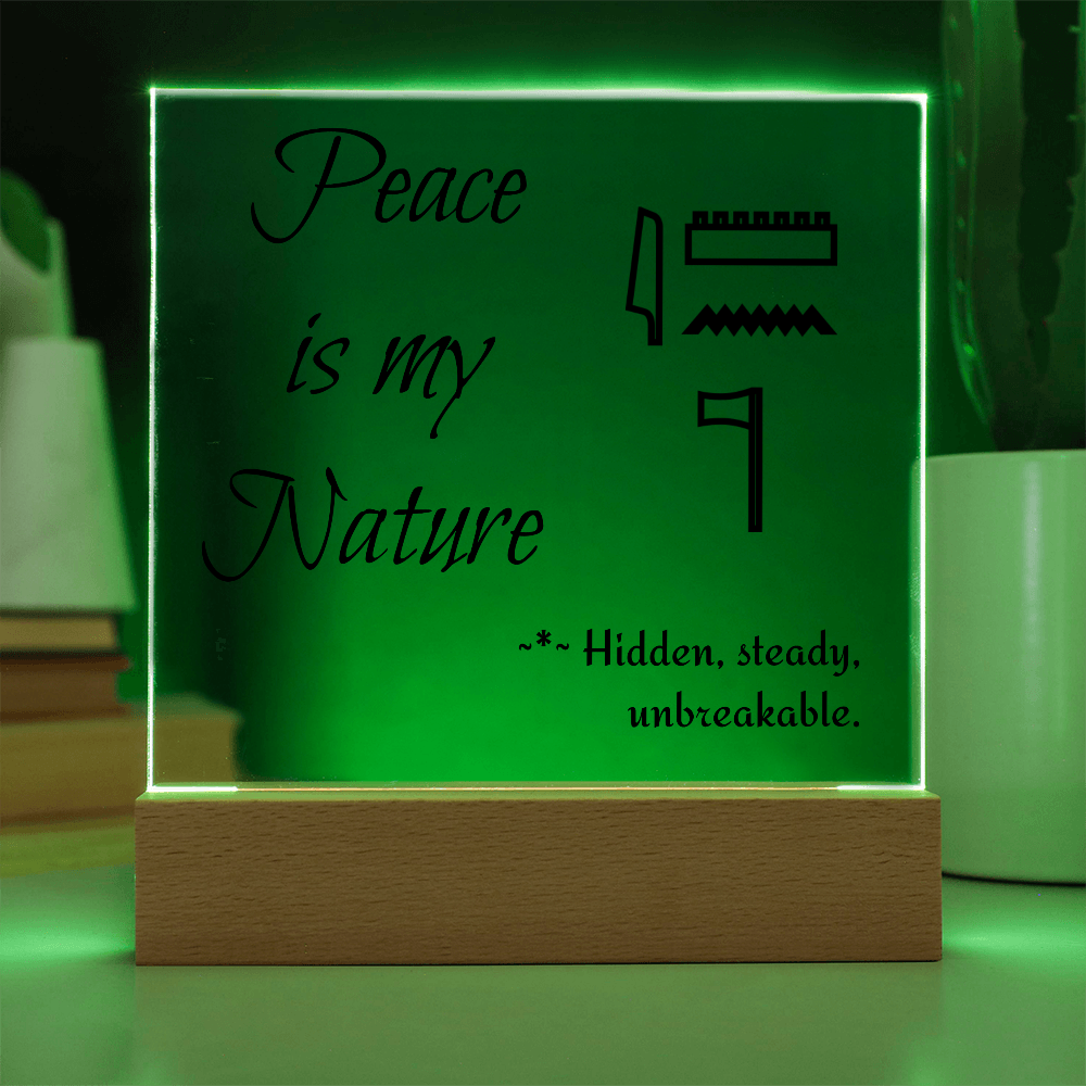 "Peace is My Nature" Acrylic Plaque – A Divine Reminder