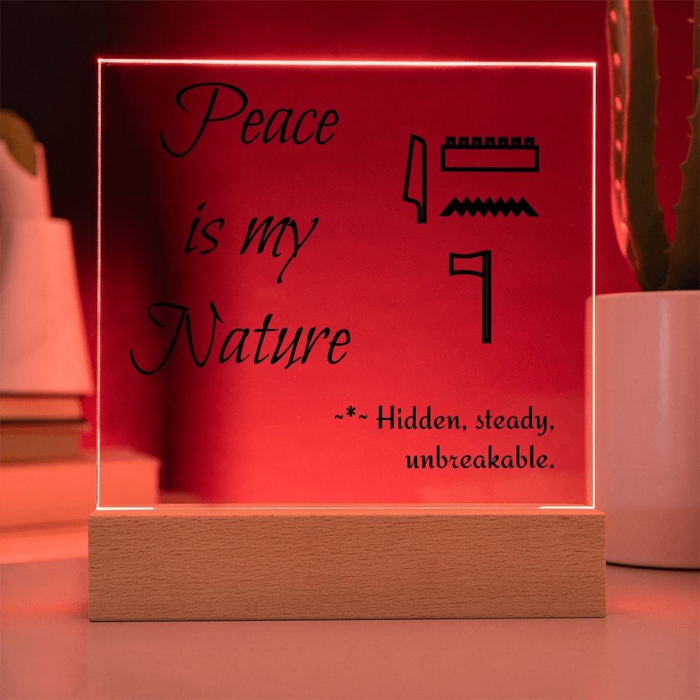 "Peace is My Nature" Acrylic Plaque – A Divine Reminder