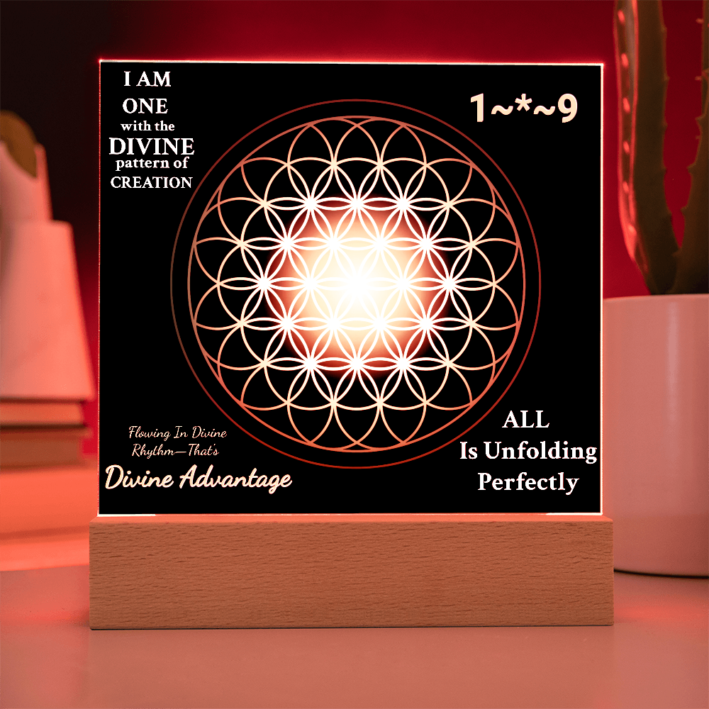 Flowing in Divine Rhythm – Sacred Flower of Life Acrylic Plaque