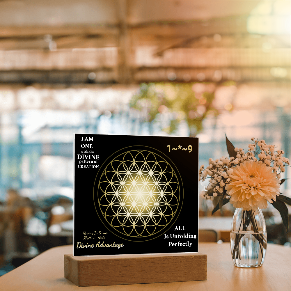 Flowing in Divine Rhythm – Sacred Flower of Life Acrylic Plaque