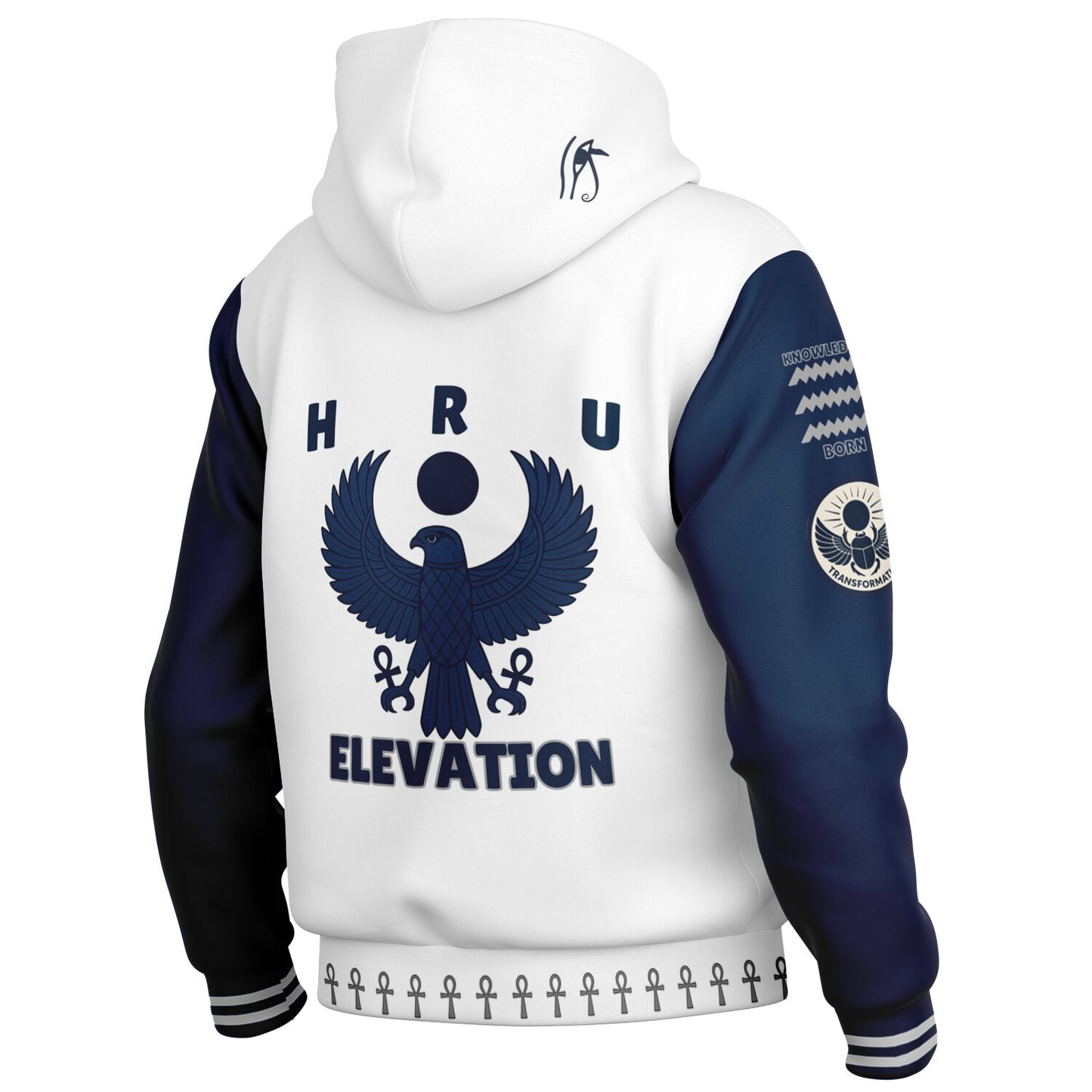 HRU ELEVATION Hooded Varsity Jacket 𓅆